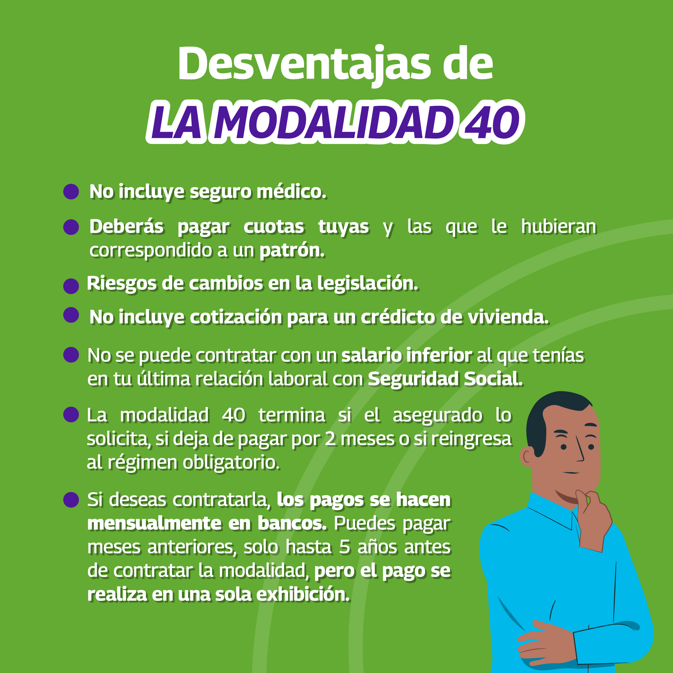 Antes de tramitar tu inscripción a la modalidad 40, infórmate aquí sobre las desventajas de la modalidad 40