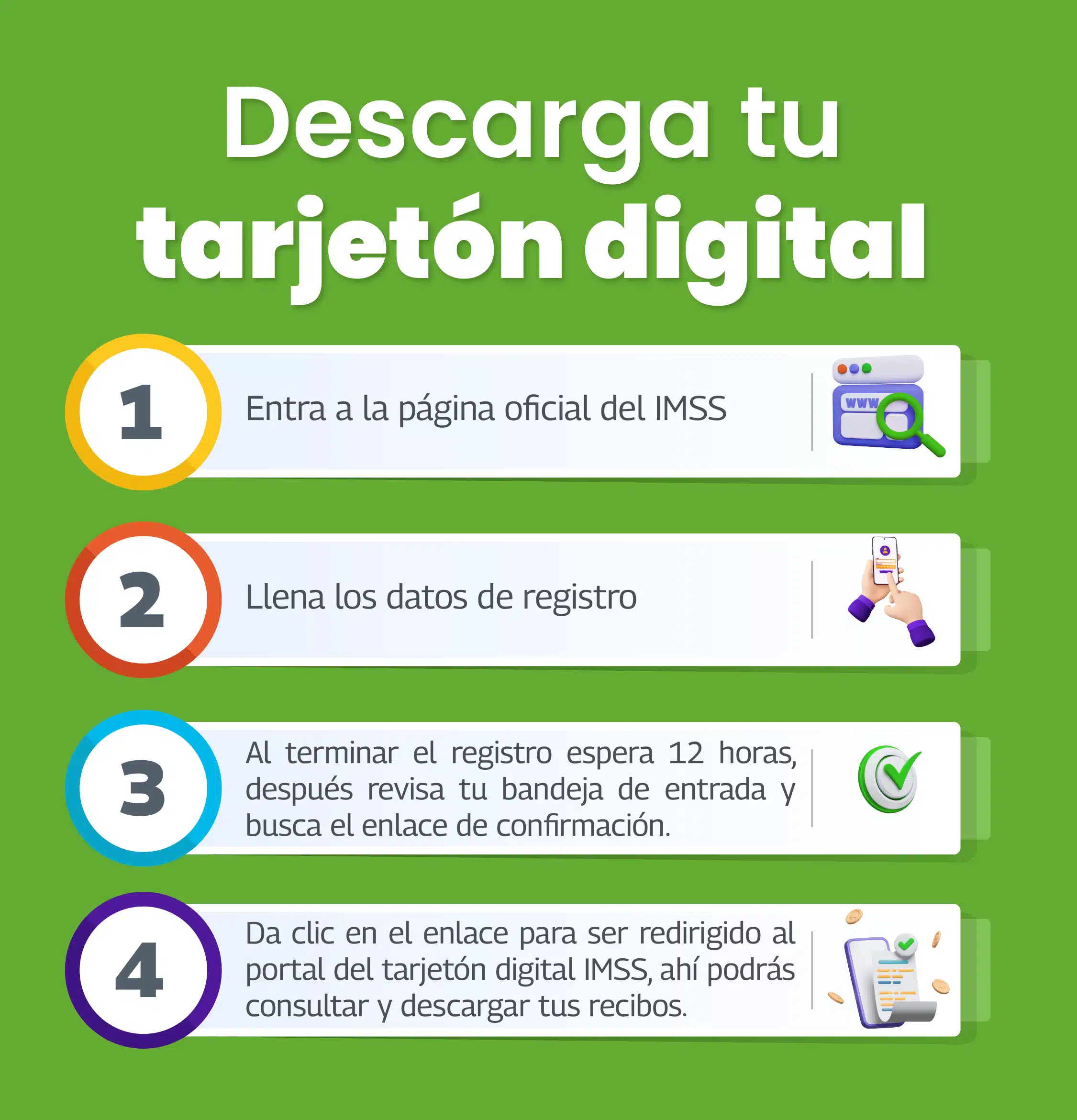 En el tarjetón activos IMSS podrás encontrar tus comprobantes de pagos, deducciones, liquidación y más. ¡Tramitarlo es muy fácil!